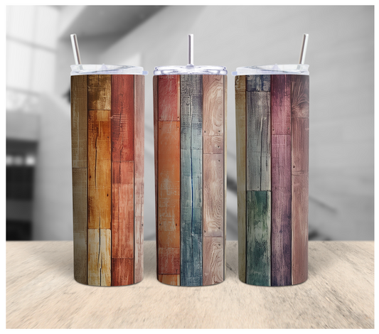 Colorful Wood Custom Tumbler