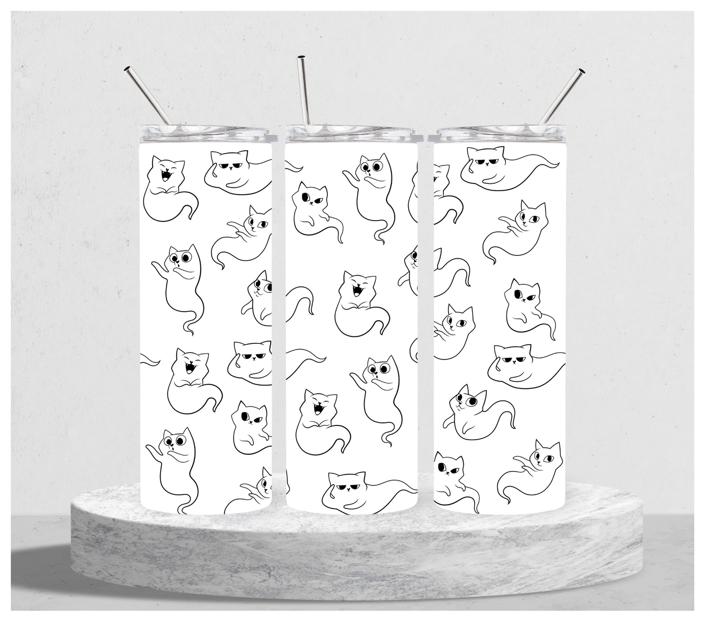 Cat Ghost Tumbler