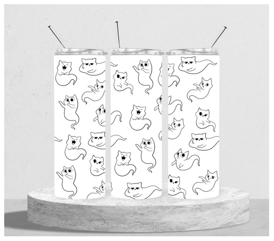 Cat Ghost Tumbler
