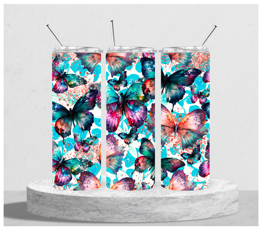 Glitter Butterfly Tumbler