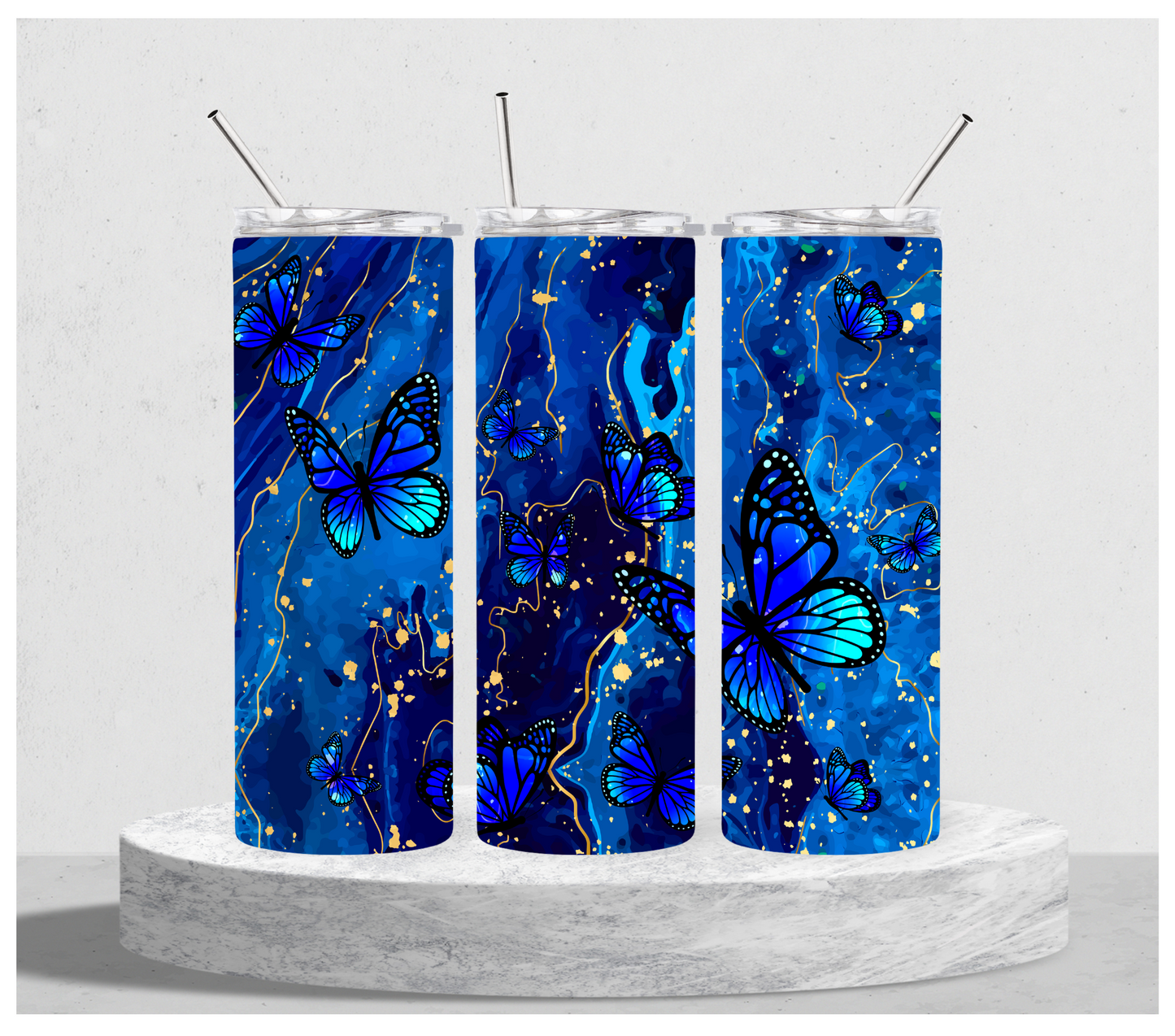 Blue Butterfly Tumbler