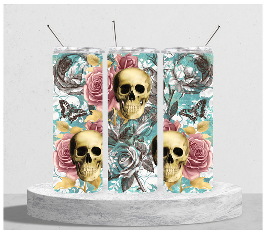 Butterflies, Roses, and Skulls, Oh My! Tumbler