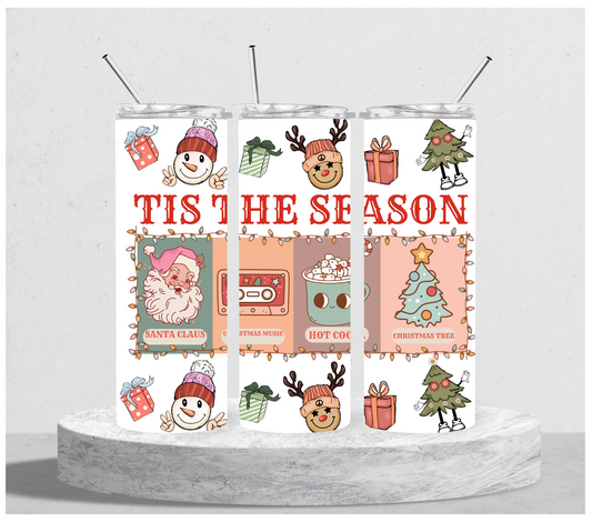 Retro Tis the Season Tumbler