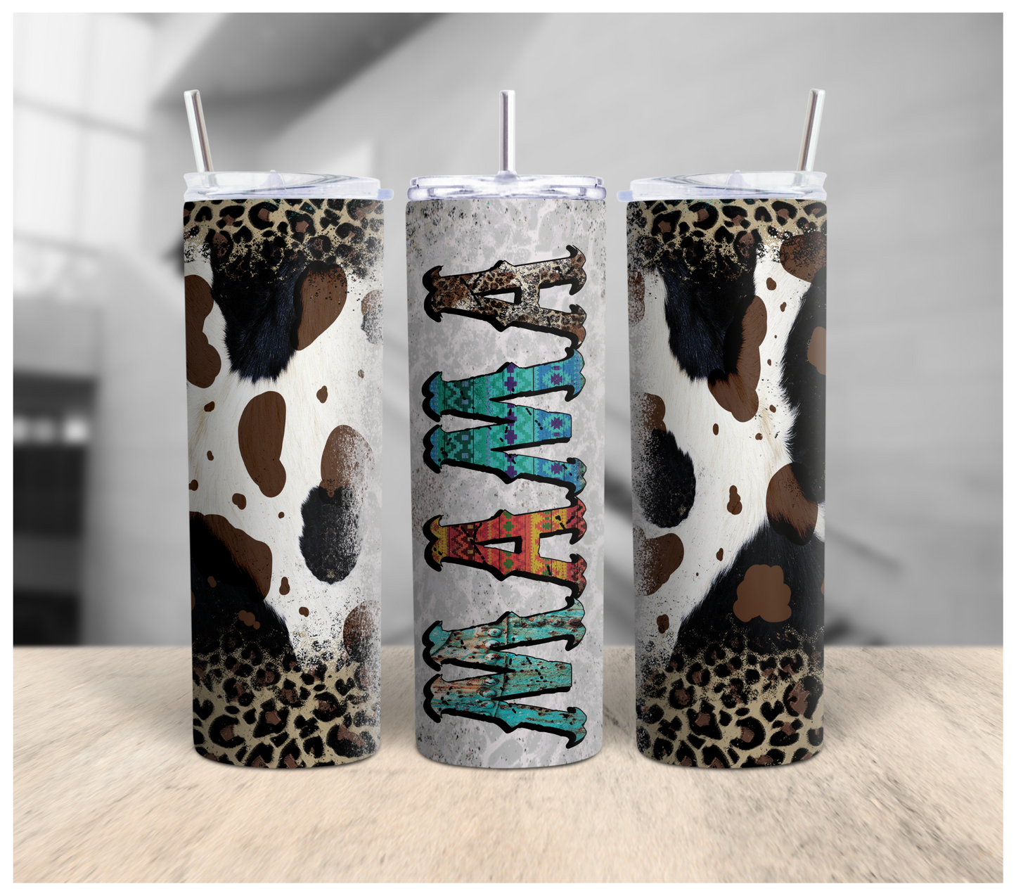 Mama Cowhide Tumbler