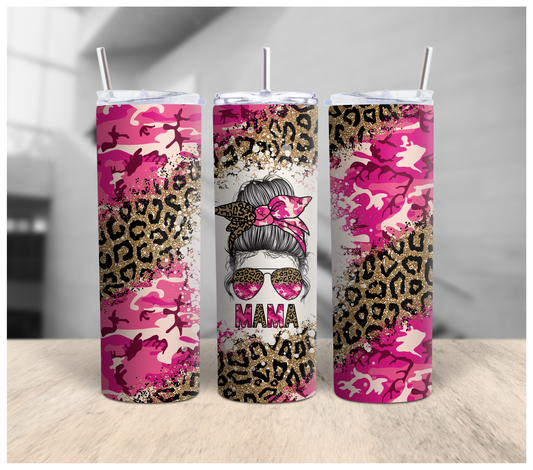 Mama Pink Camo Tumbler