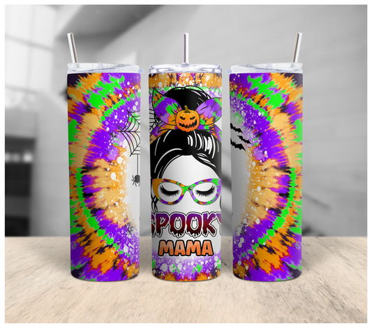 Spooky Mama Tie-Dye Tumbler