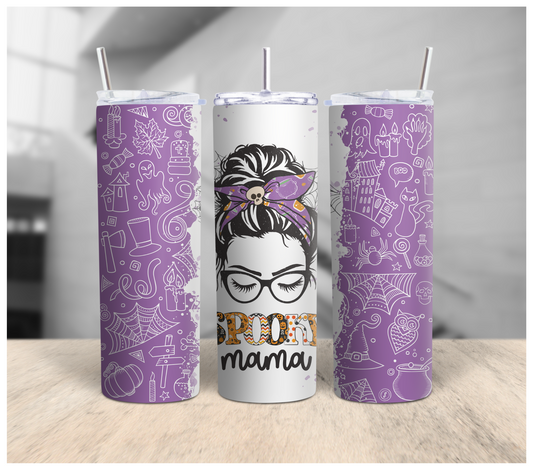 Spooky Mama Purple Tumbler