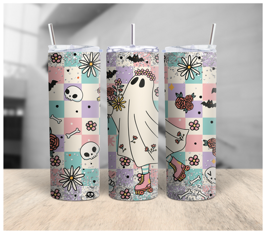 Ghost Roller-skates Tumbler