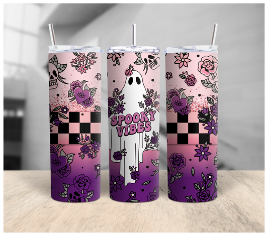Spooky Vibes Purple Tumbler