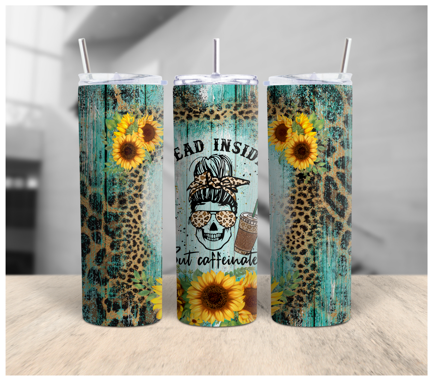 Dead Inside But Caffeinated Tumbler