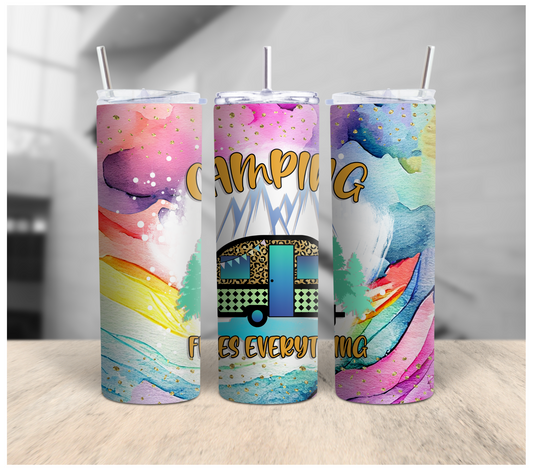 Camping Fixes Everything Tumbler