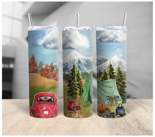 Tent Camping Tumbler