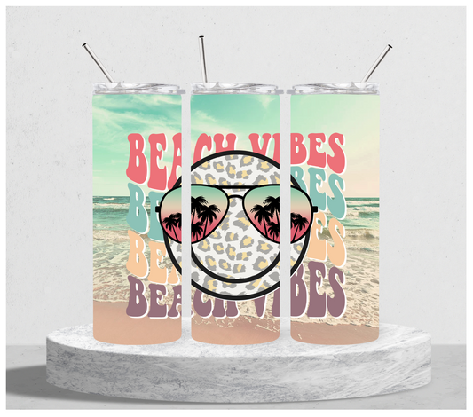 Beach Vibes Retro Tumbler