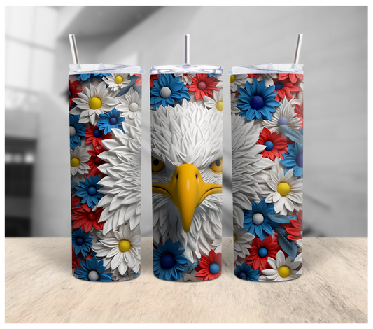 3D Patriotic Eagle Tumbler
