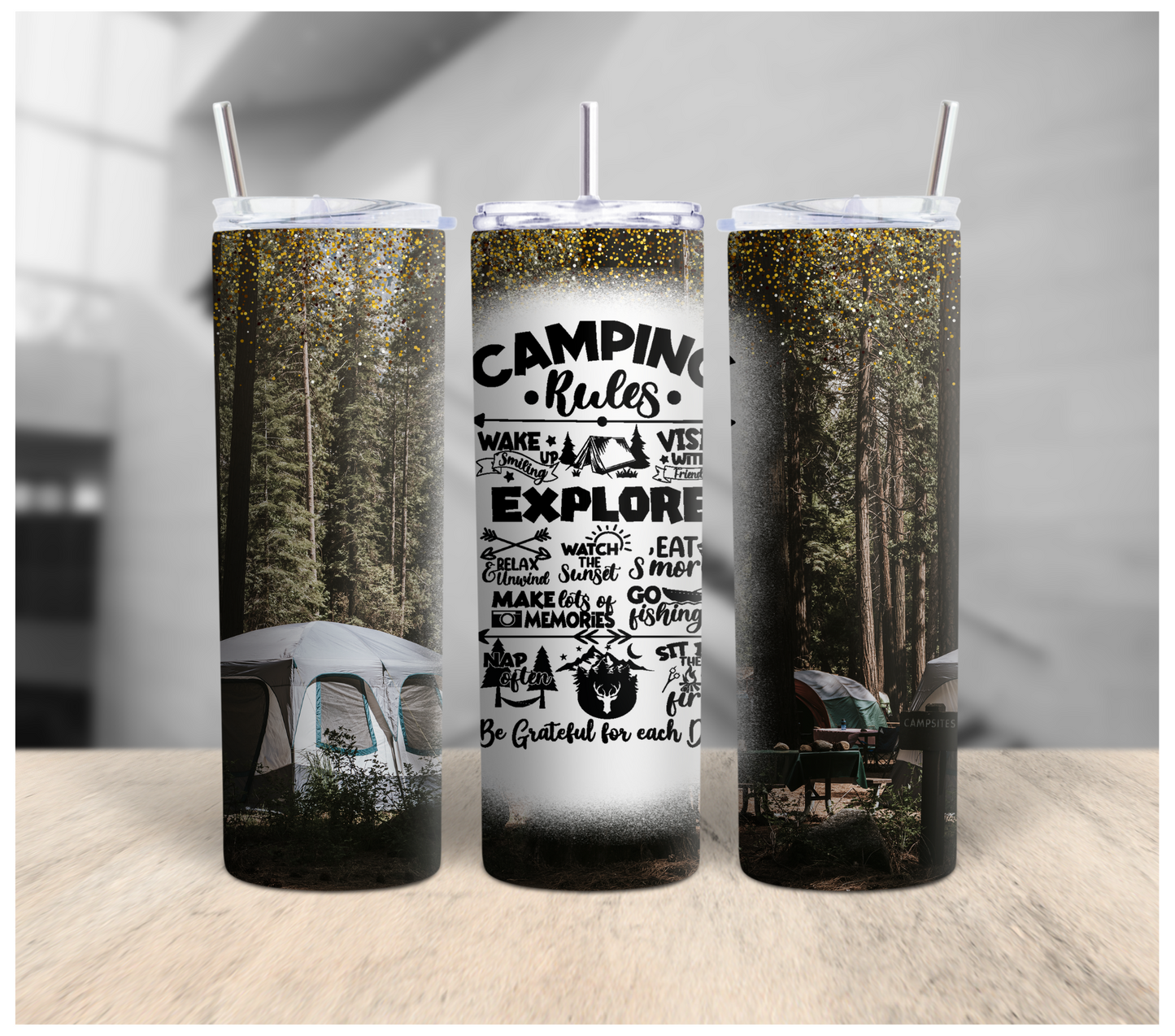 Camping Rules Tumbler