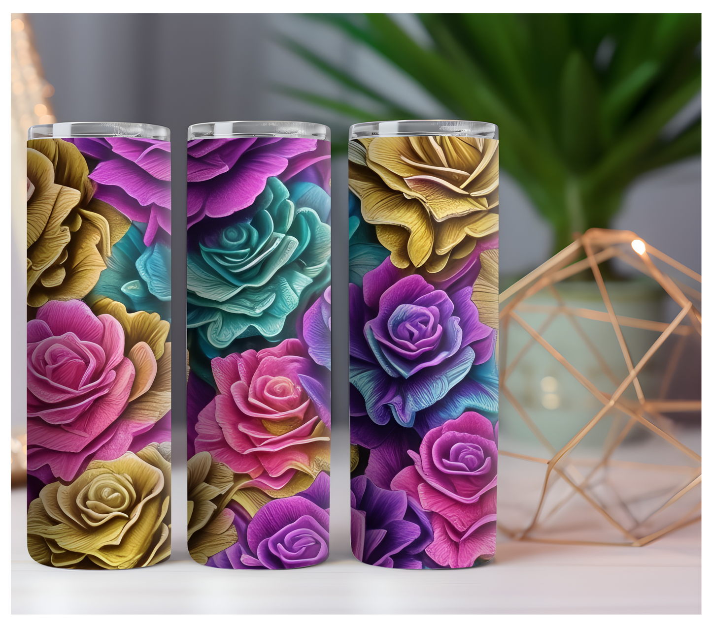 Colorful Roses Tumbler